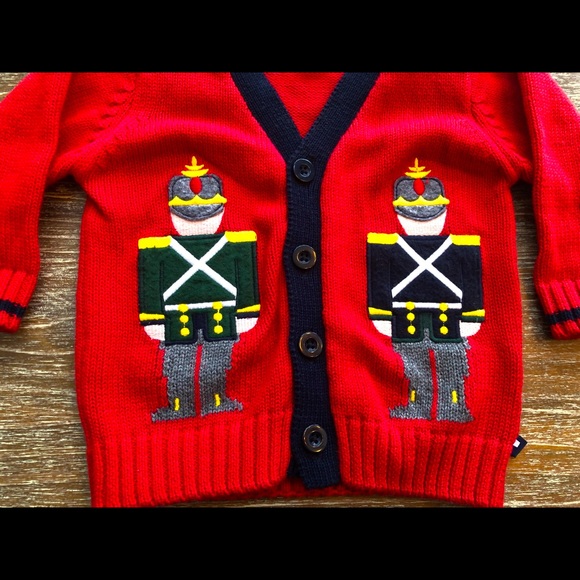 KITESTRINGS BY HARTSTRINGS NUTCRACKER CHRISTMAS SWEATER CARDIGAN, 6-9 MONTHS - Picture 2 of 6